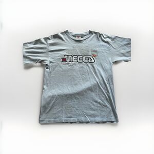 VTG 90s 00s Y2K Mecca USA T-Shirt Men’s XL Blue Graphic Logo Tee Streetwear